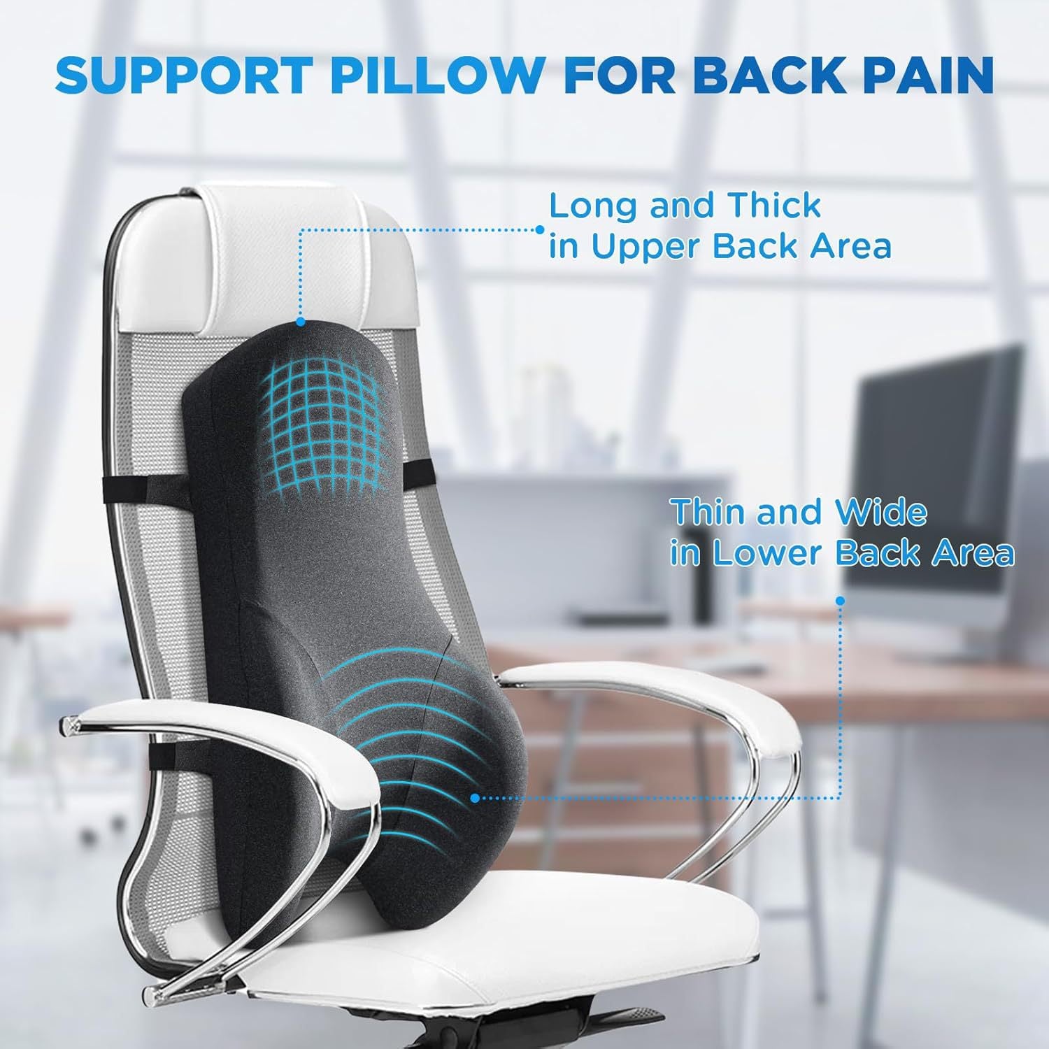 Office chair high backrest support pad