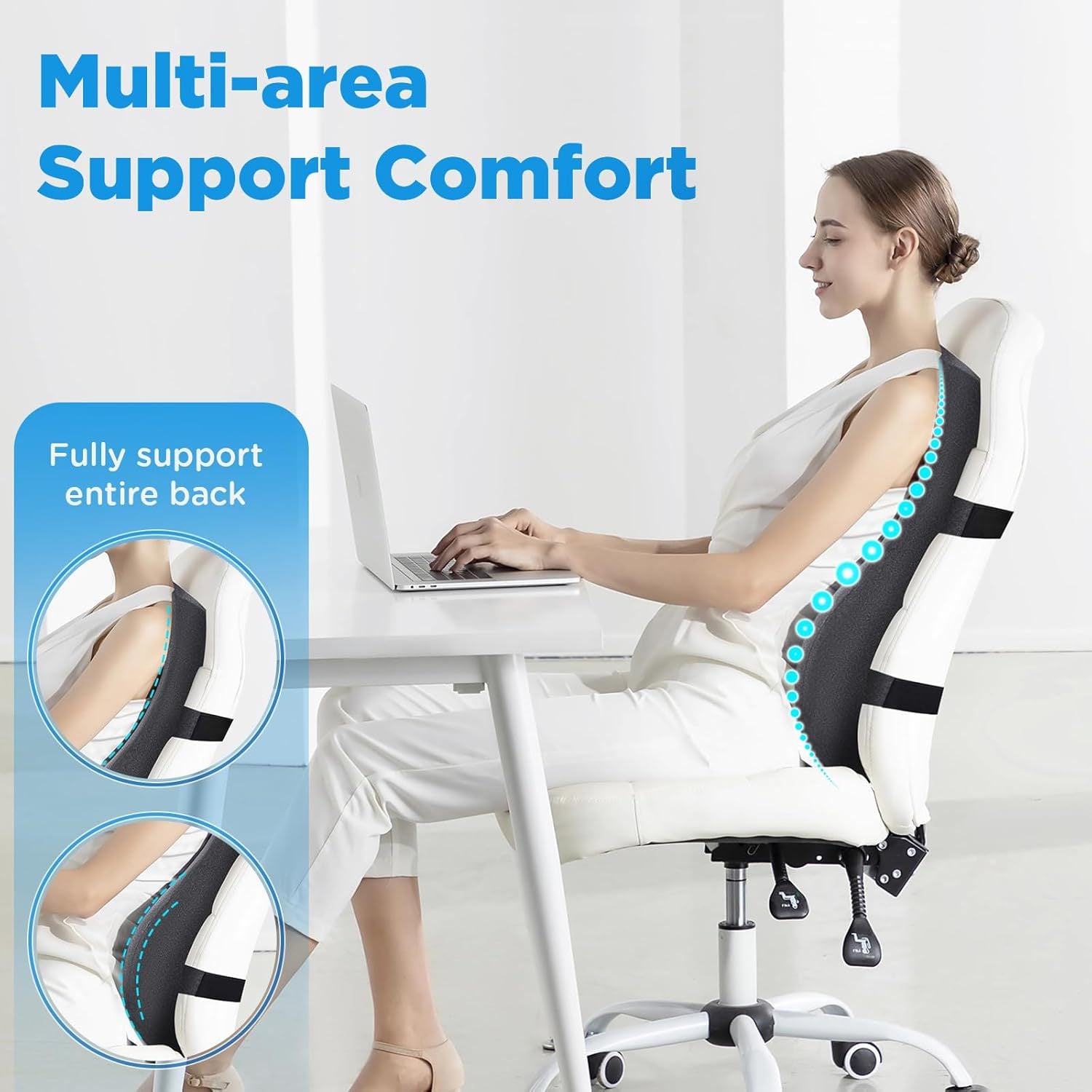 Office chair high backrest support pad